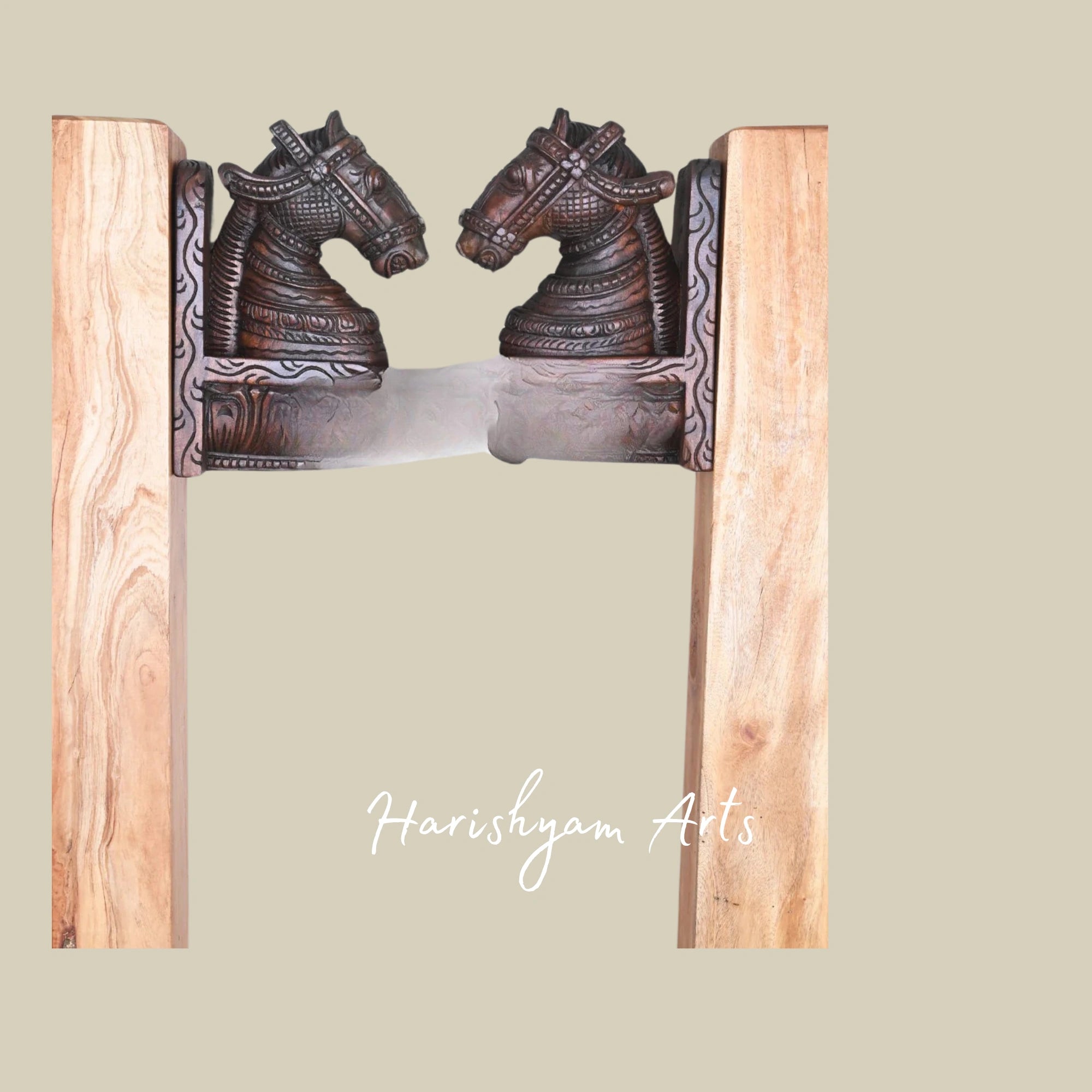 13" Modern Wooden Horse Wall Brackets