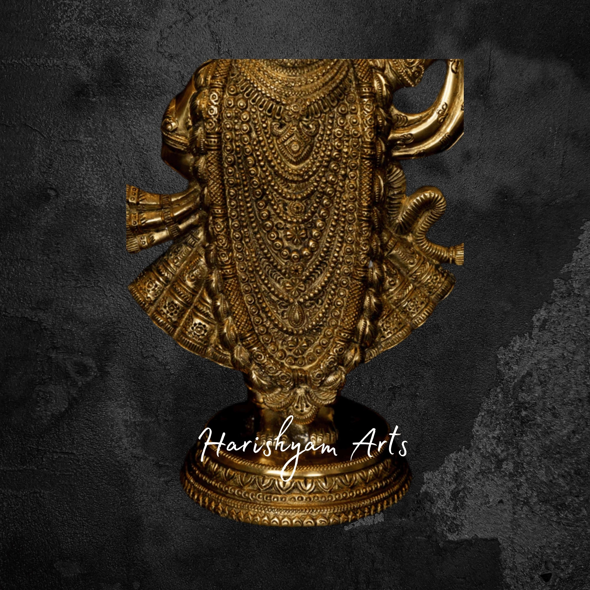13" Traditional Nathdwara Style Shrinath Ji Brass Idol