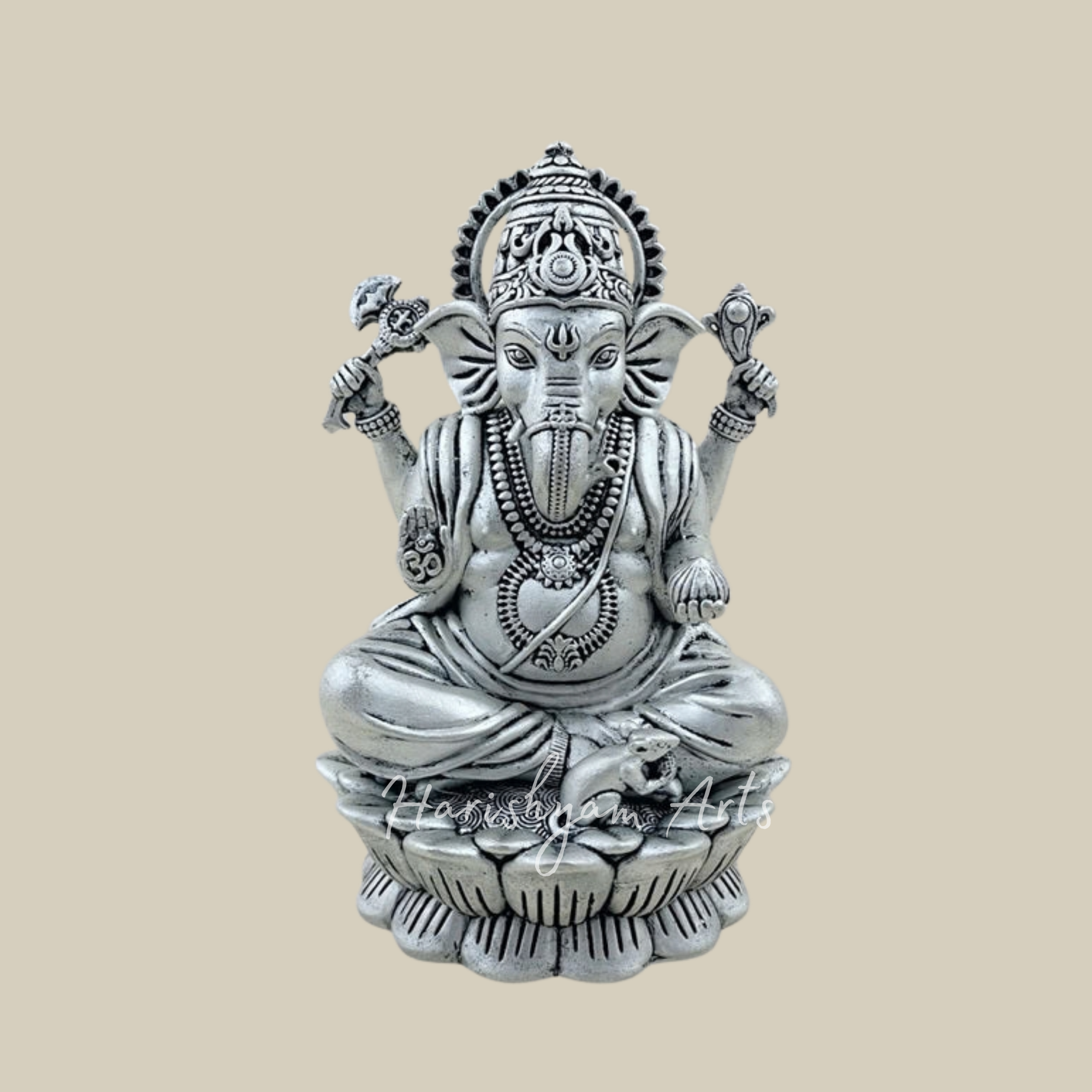 Lord Narasimha Divine Protector 8.5 CM Gold Idol
