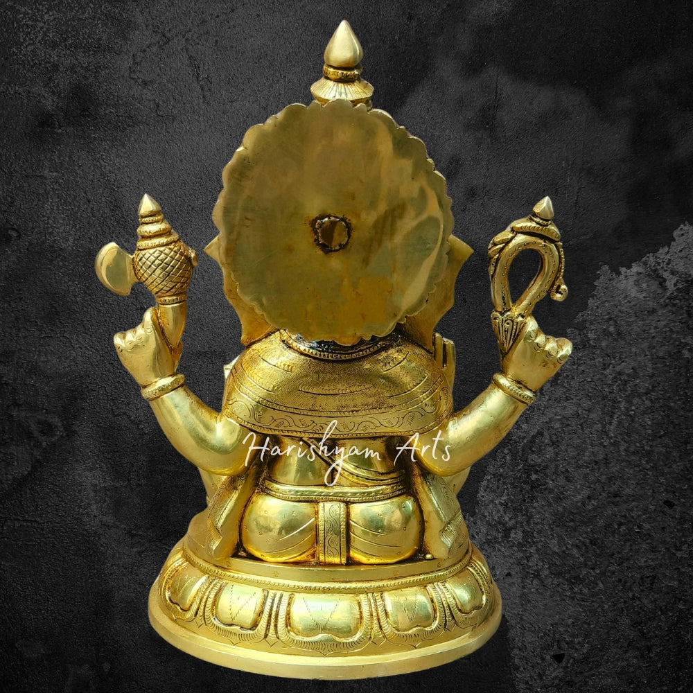 14" Brass Lord Ganesh Statue