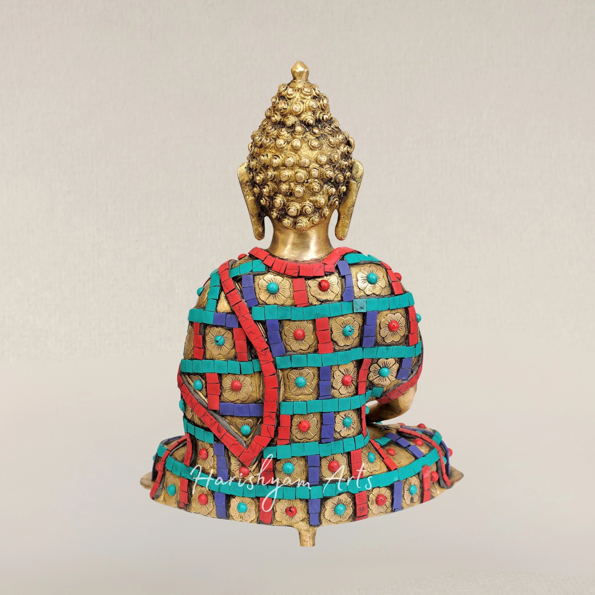 14" Meditation Buddha Brass Statue in Dhyana Mudra for Peaceful Spaces