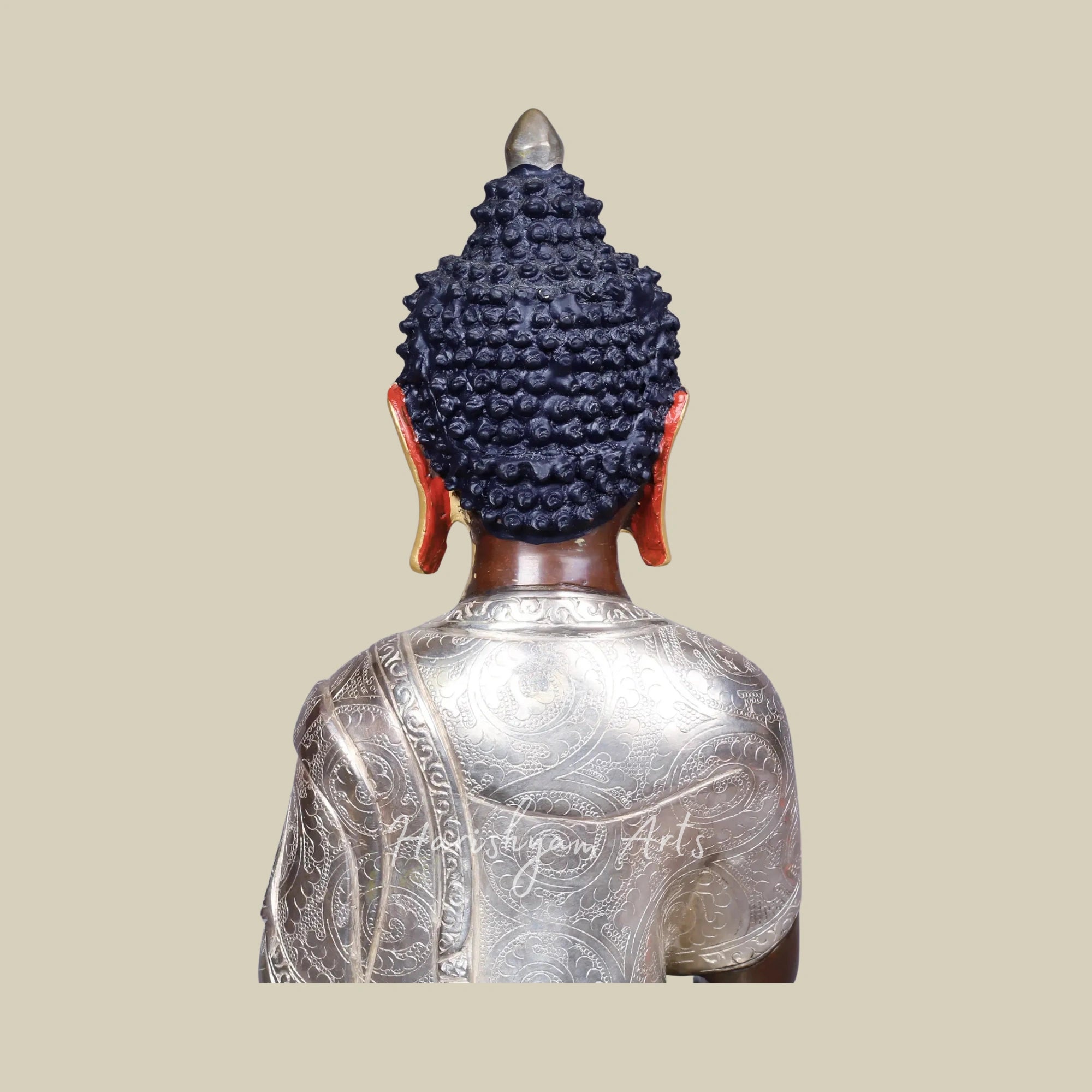 14" Mitukpa Buddha Tibetan Buddhist Deity Copper Gold and Silver Plated Statue