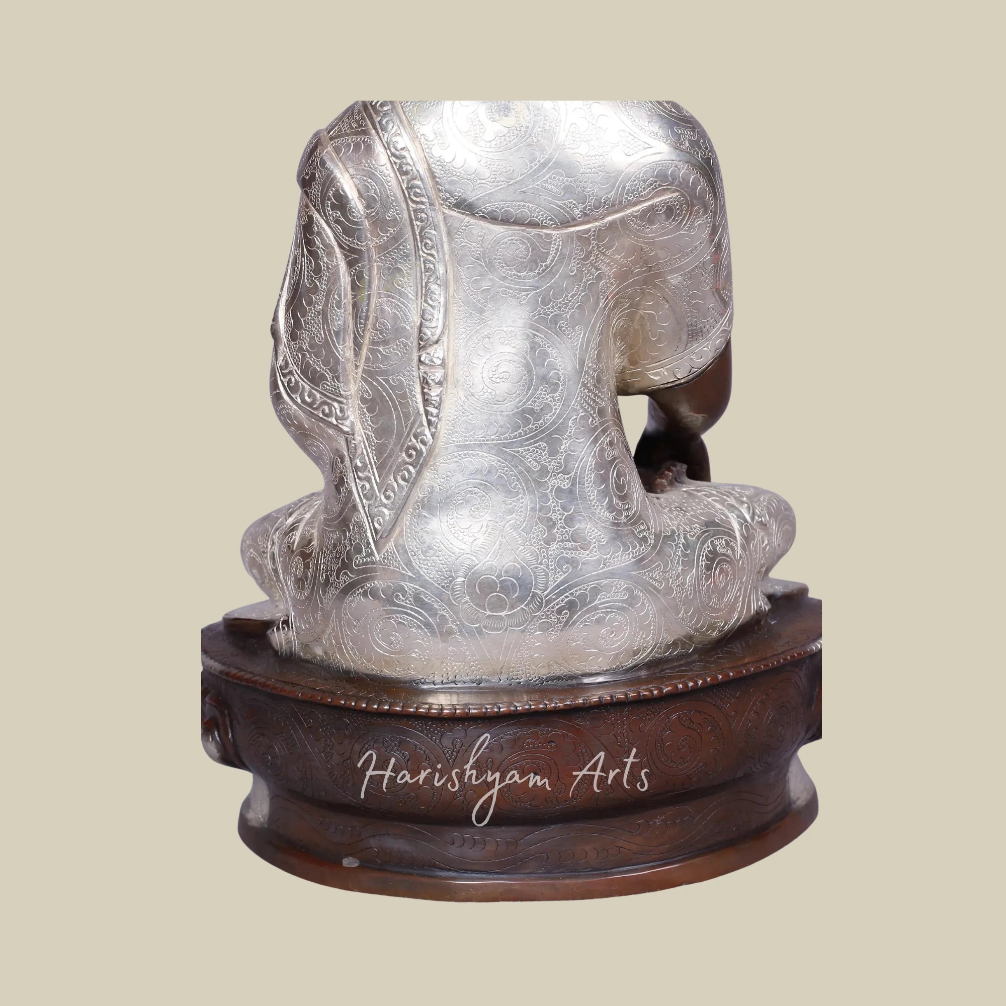 14" Mitukpa Buddha Tibetan Buddhist Deity Copper Gold and Silver Plated Statue
