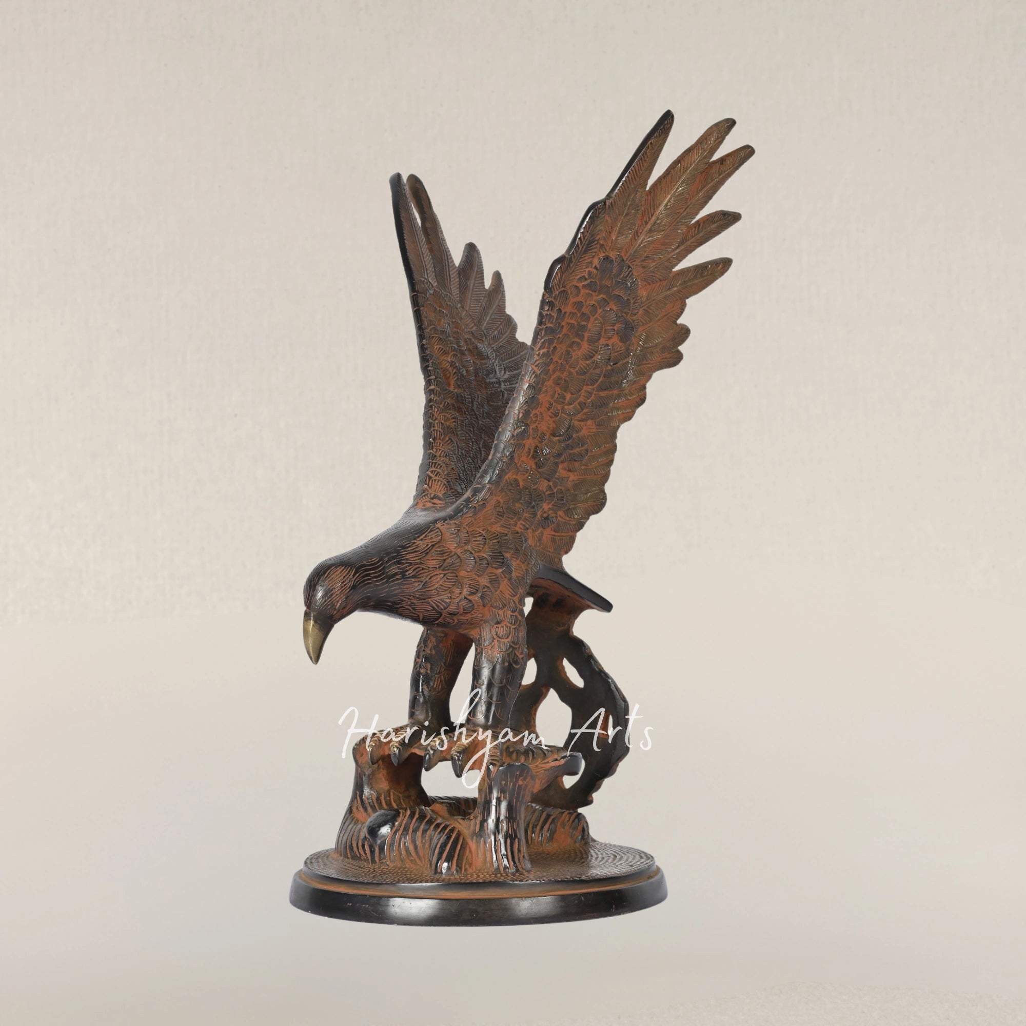 14" Regal Brass Eagle Sculpture Premium Decorative Showpiece