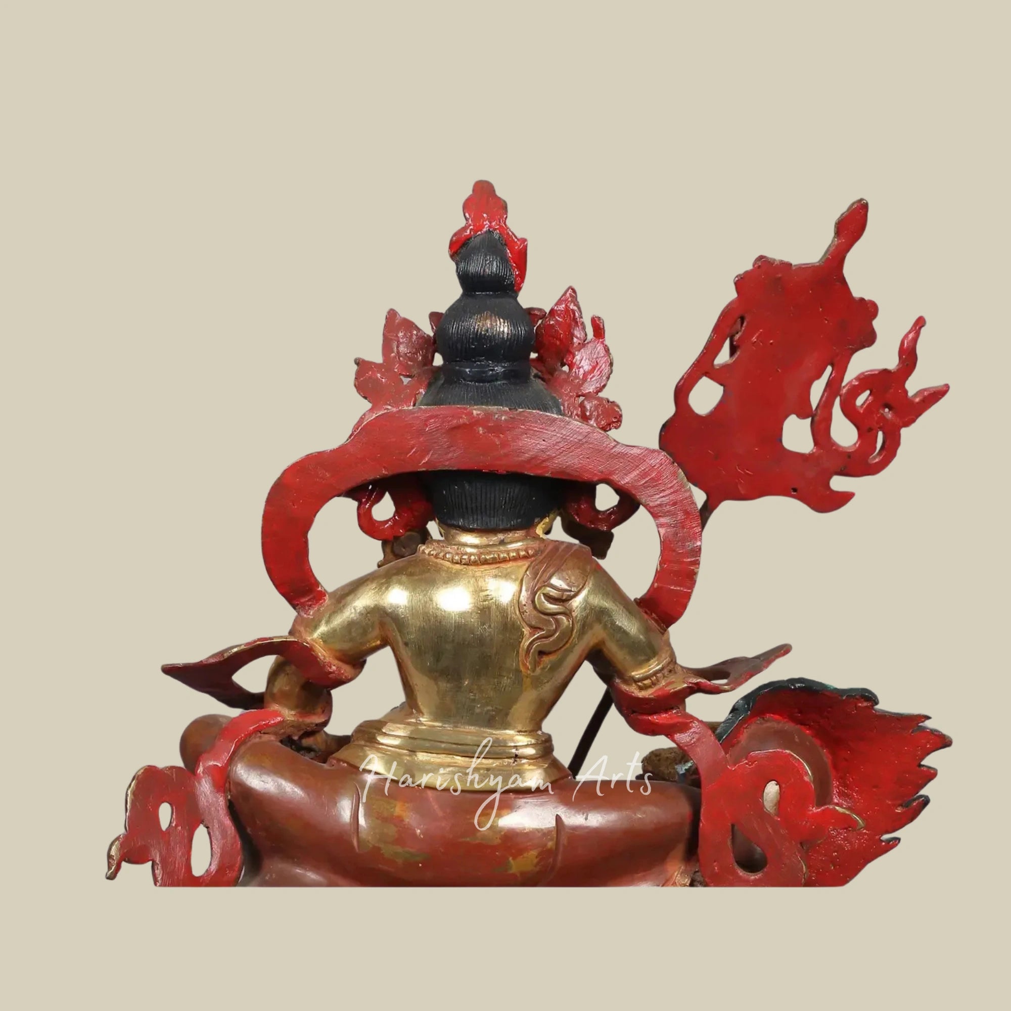 14" Tibetan Style Kubera Prosperity Idol Handcrafted in Copper
