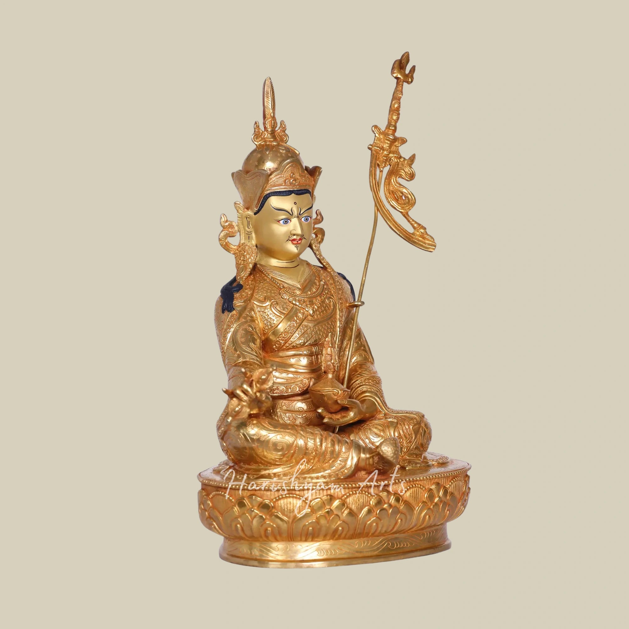 14" Traditional Guru Padmasambhava Statue Authentic Nepal Art