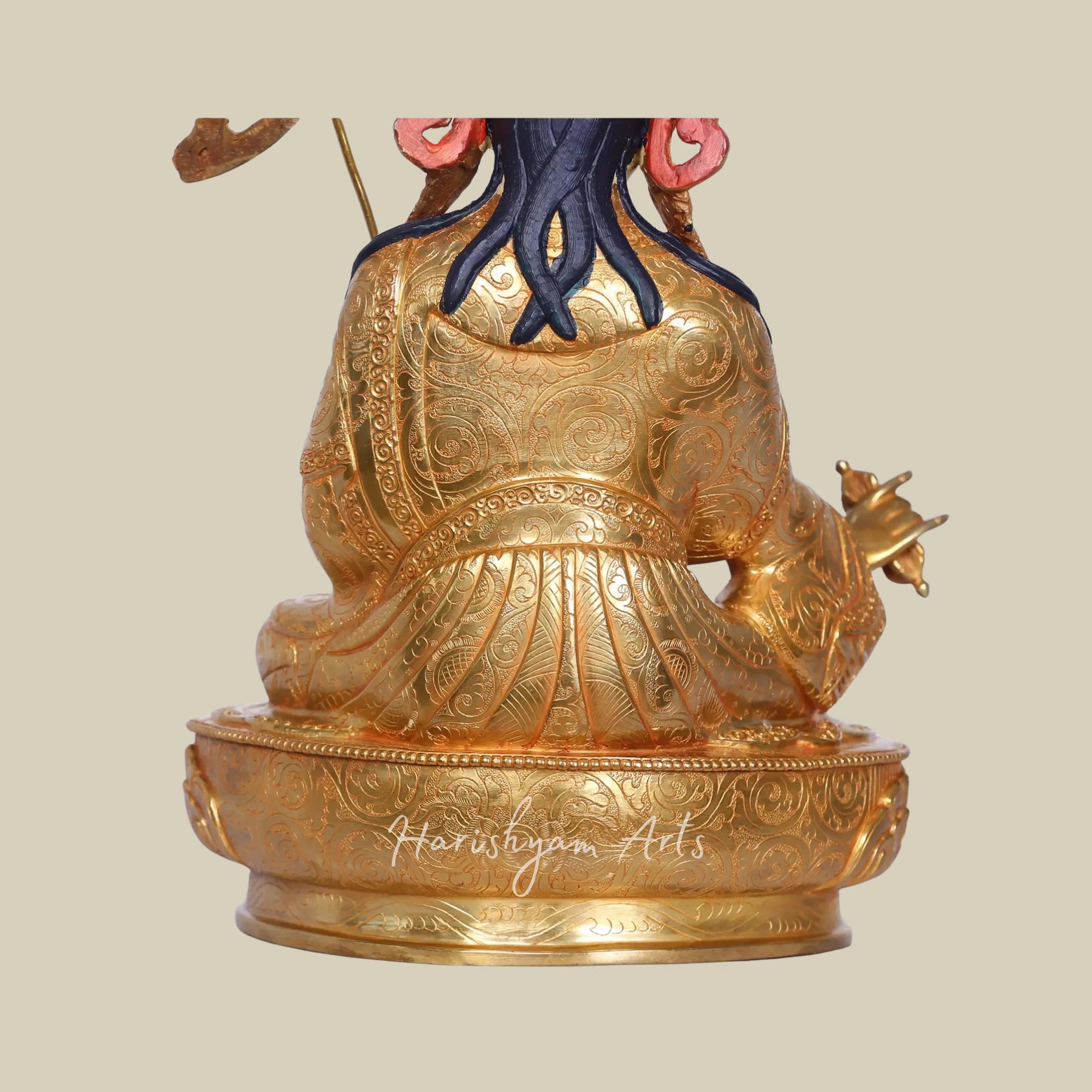 14" Traditional Guru Padmasambhava Statue Authentic Nepal Art