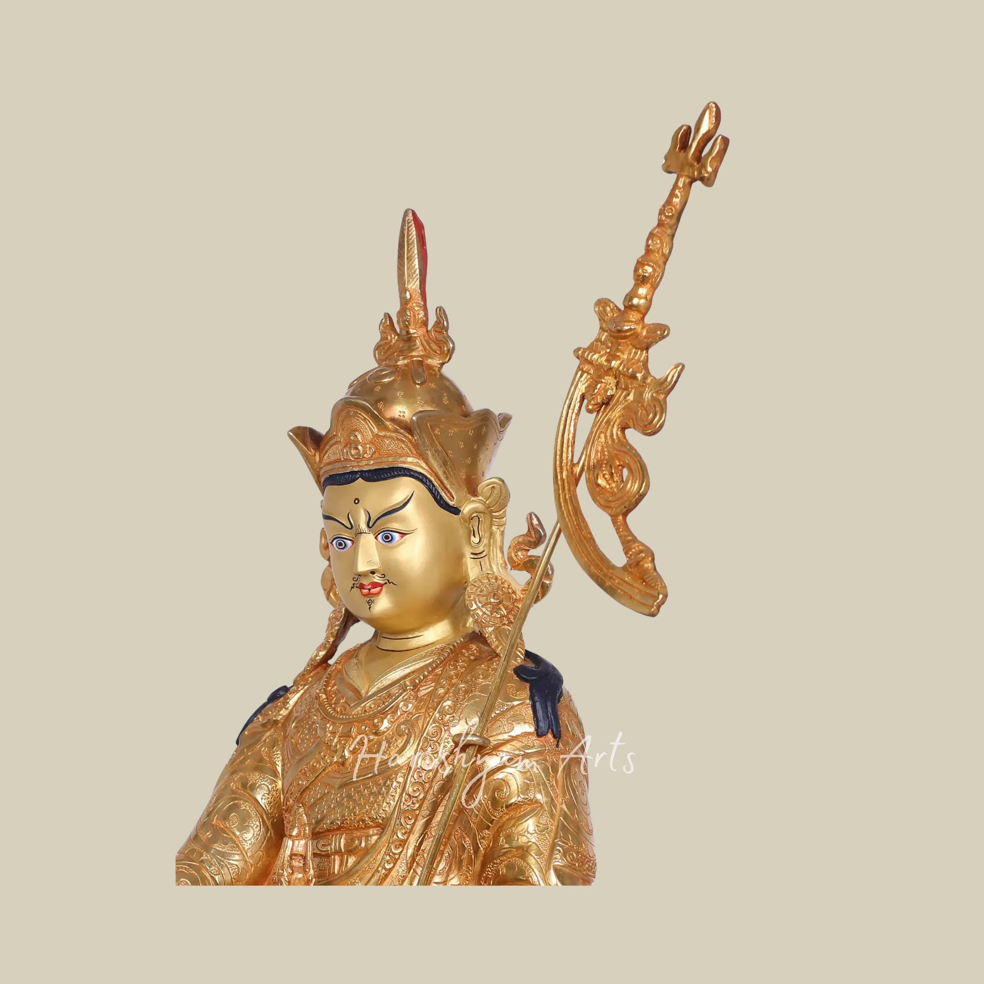 14" Traditional Guru Padmasambhava Statue Authentic Nepal Art