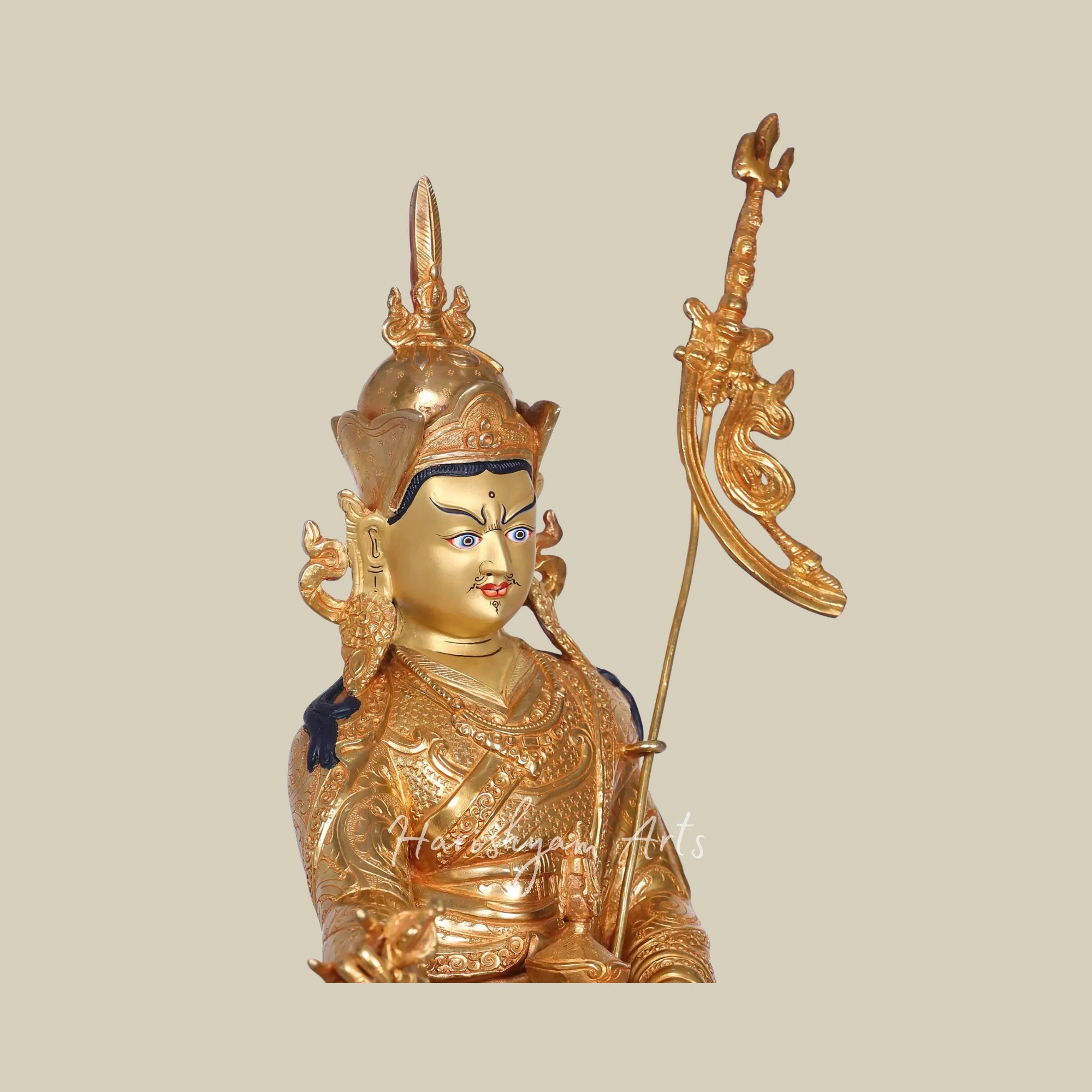 14" Traditional Guru Padmasambhava Statue Authentic Nepal Art