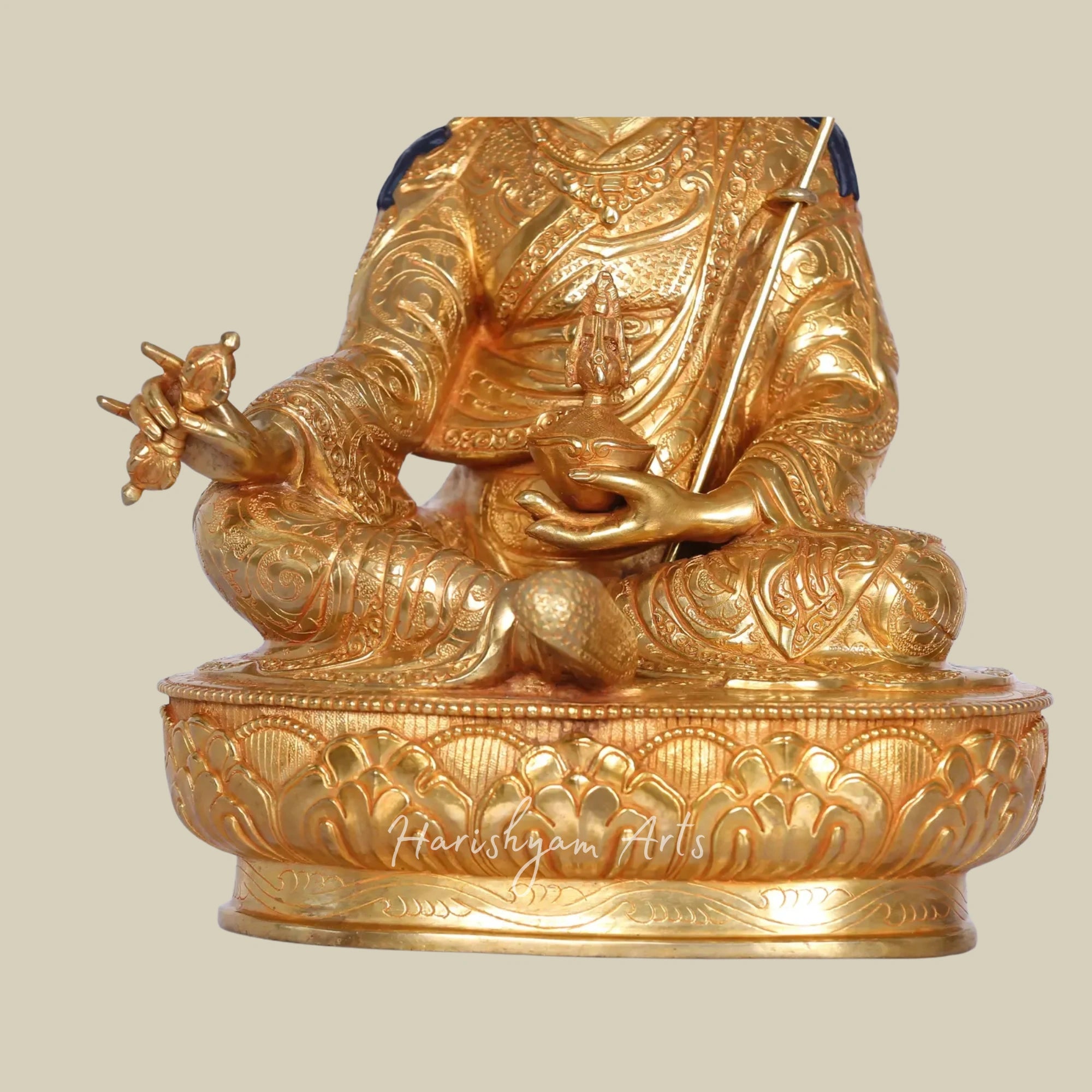14" Traditional Guru Padmasambhava Statue Authentic Nepal Art