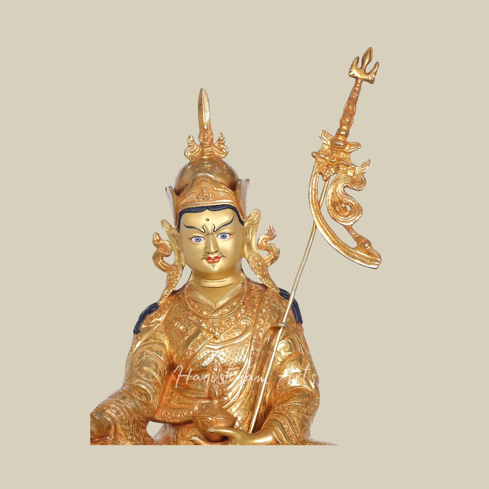 14" Traditional Guru Padmasambhava Statue Authentic Nepal Art