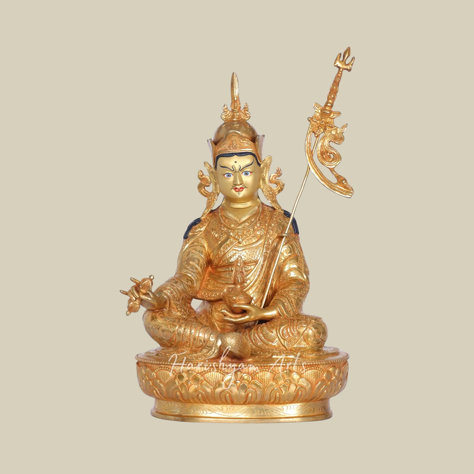 14" Traditional Guru Padmasambhava Statue Authentic Nepal Art