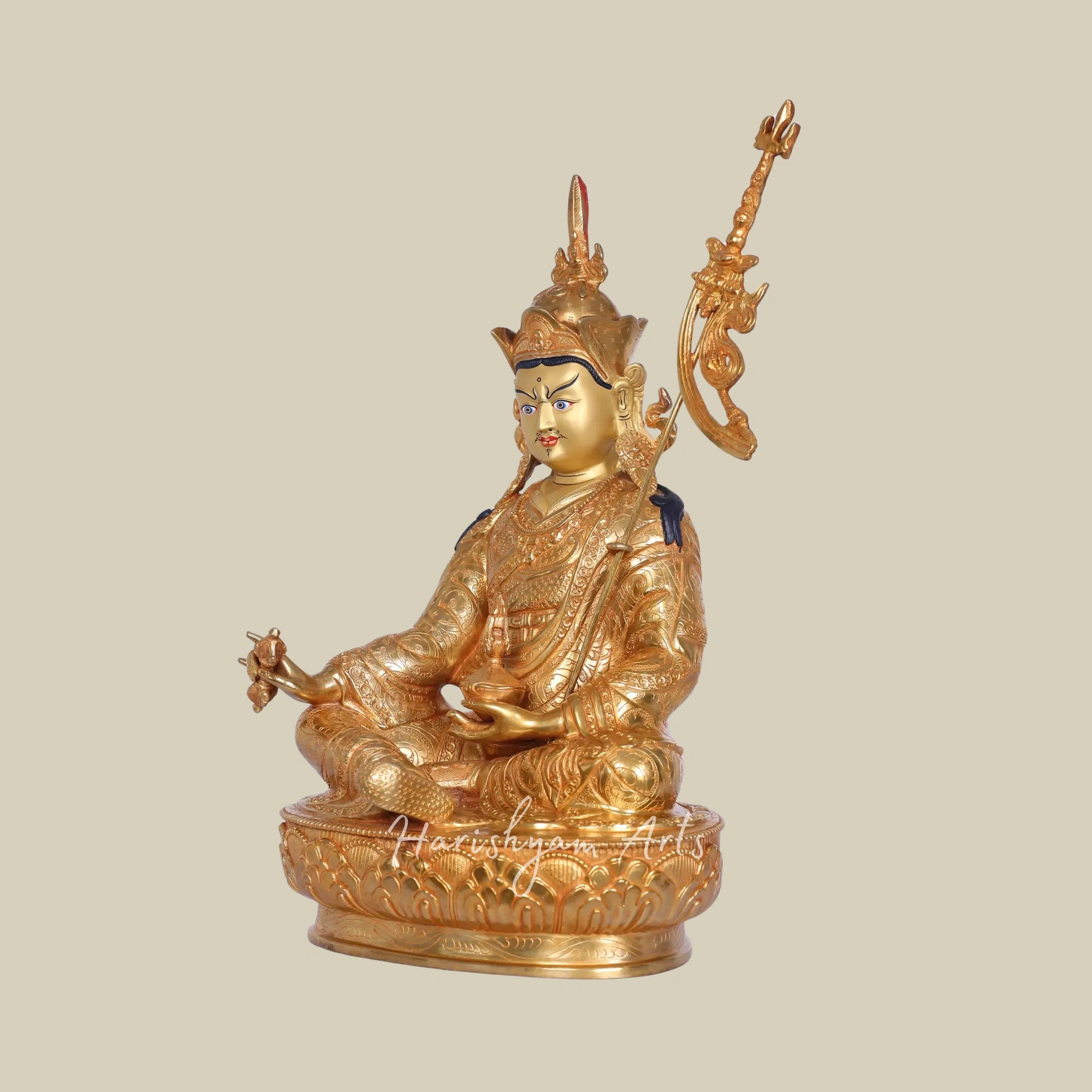14" Traditional Guru Padmasambhava Statue Authentic Nepal Art