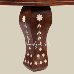 15" Beautiful Designer Puja Chowki In Wood