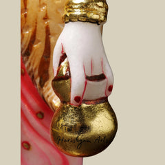15" Devi Parvati, Tiger-skin Over Her Saree Statue in Marble