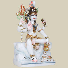 15" Lord Shiva Marble Statue