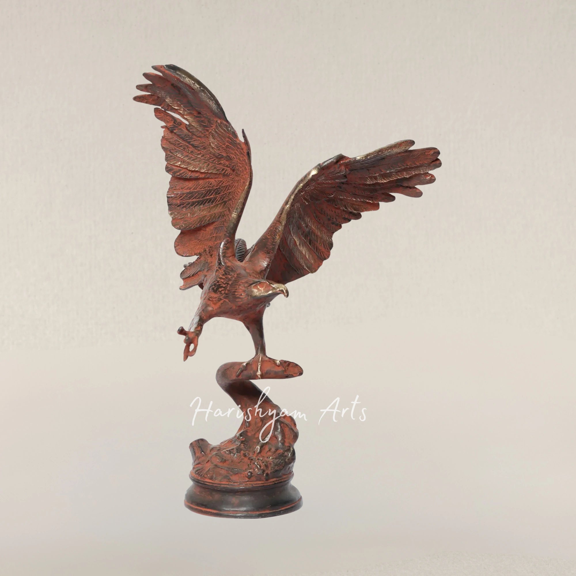 15" Brass Decorative Eagle Figurine | Home Decor