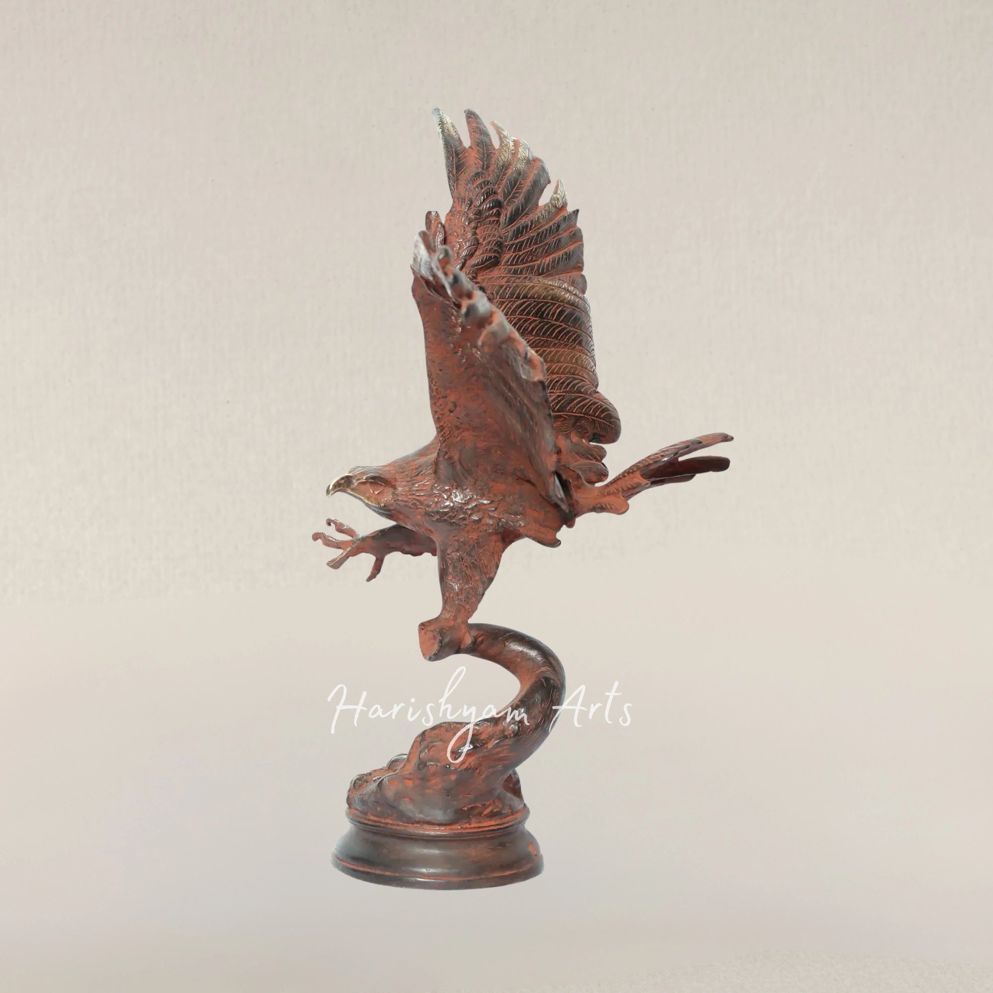 15" Brass Decorative Eagle Figurine | Home Decor