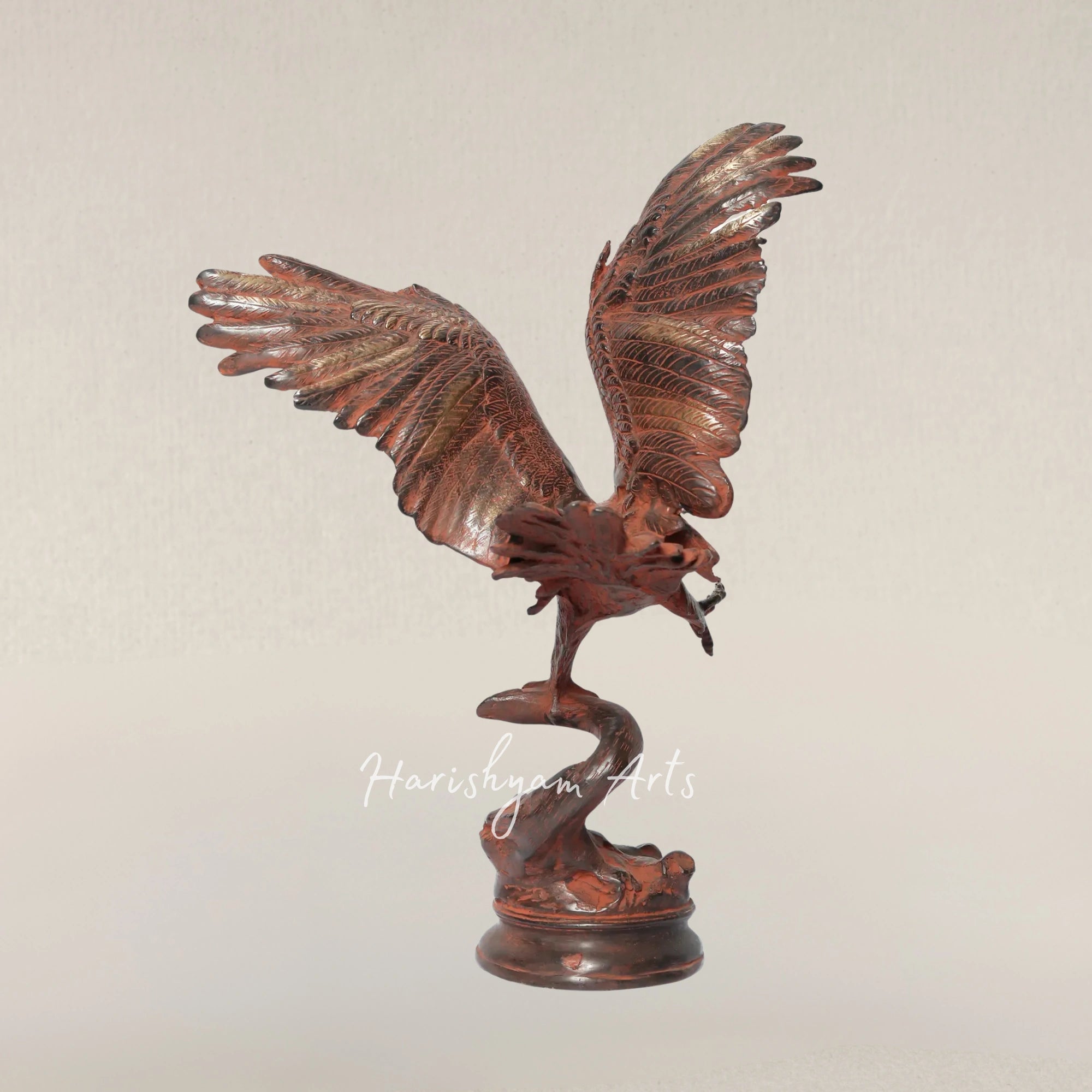 15" Brass Decorative Eagle Figurine | Home Decor