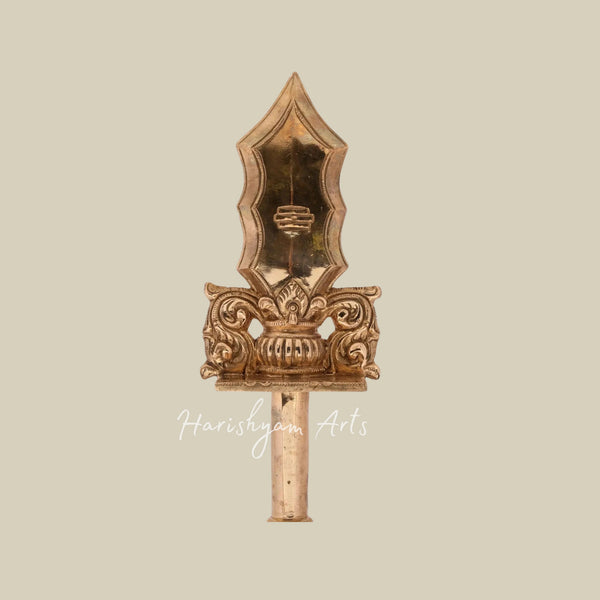 15'' Bronze Statue of Hindu God Murugan with Vajravel