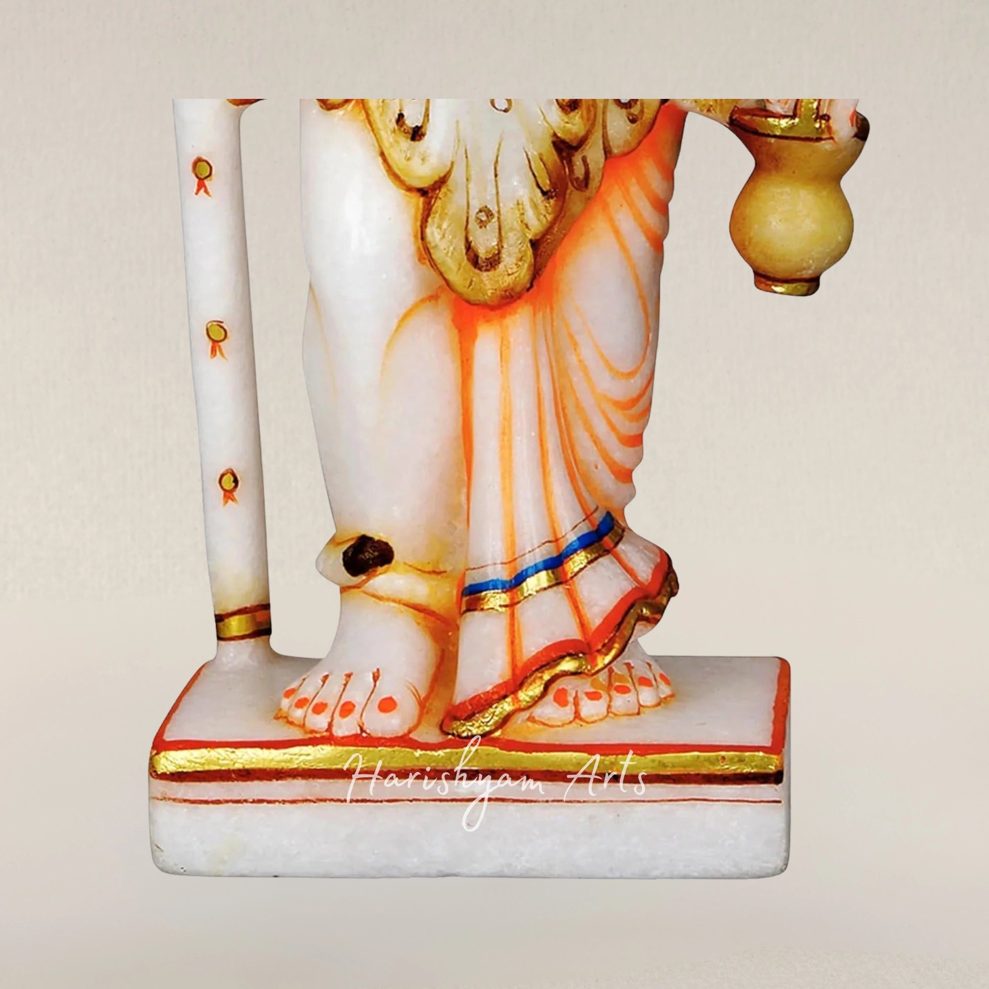 15" Handcrafted Ardhanarishwar Marble Statue Representing Shiva Shakti Union