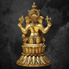 15" Lord Ganesha idol in Brass