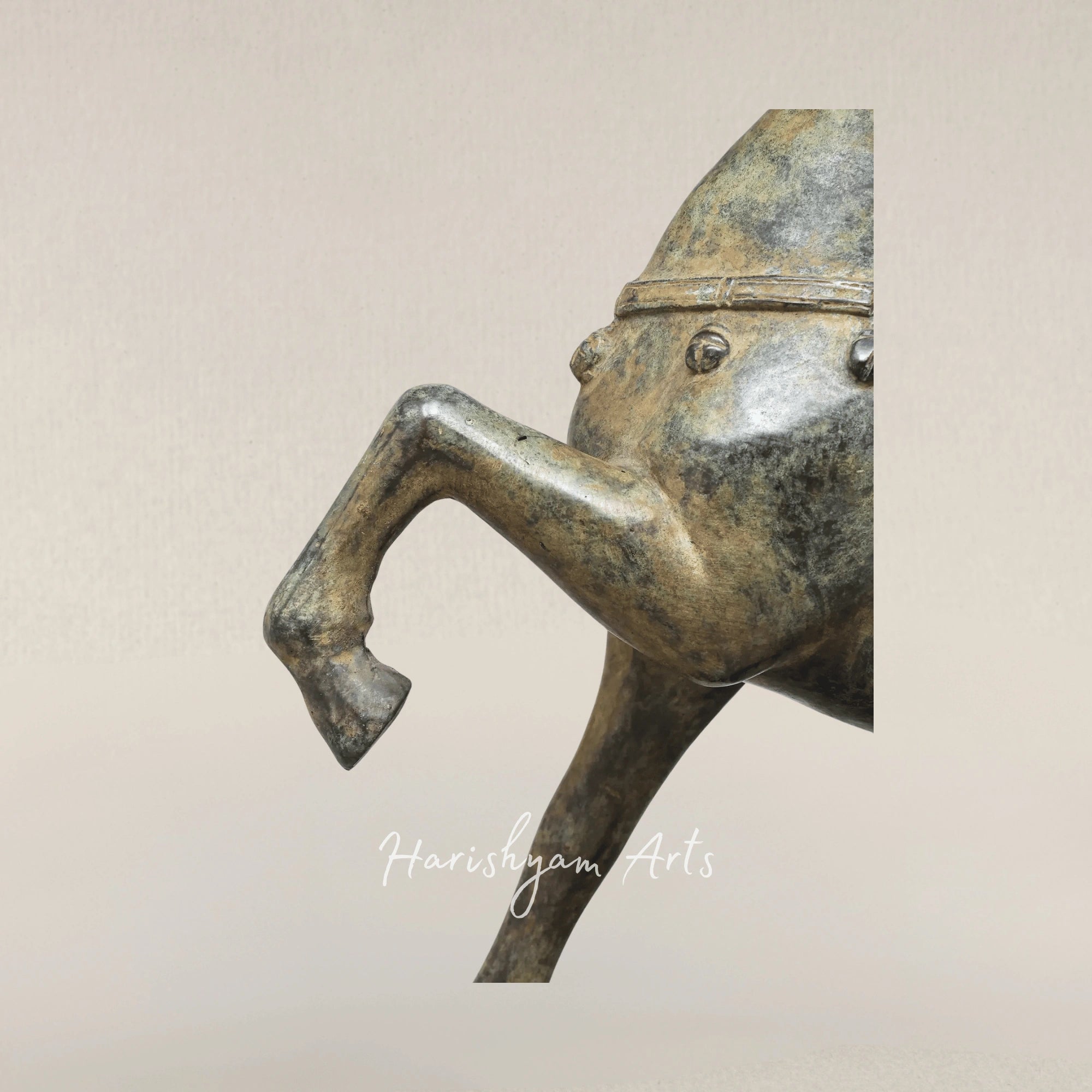 15" Majestic Brass Horse Sculpture for Elegant Home Decor
