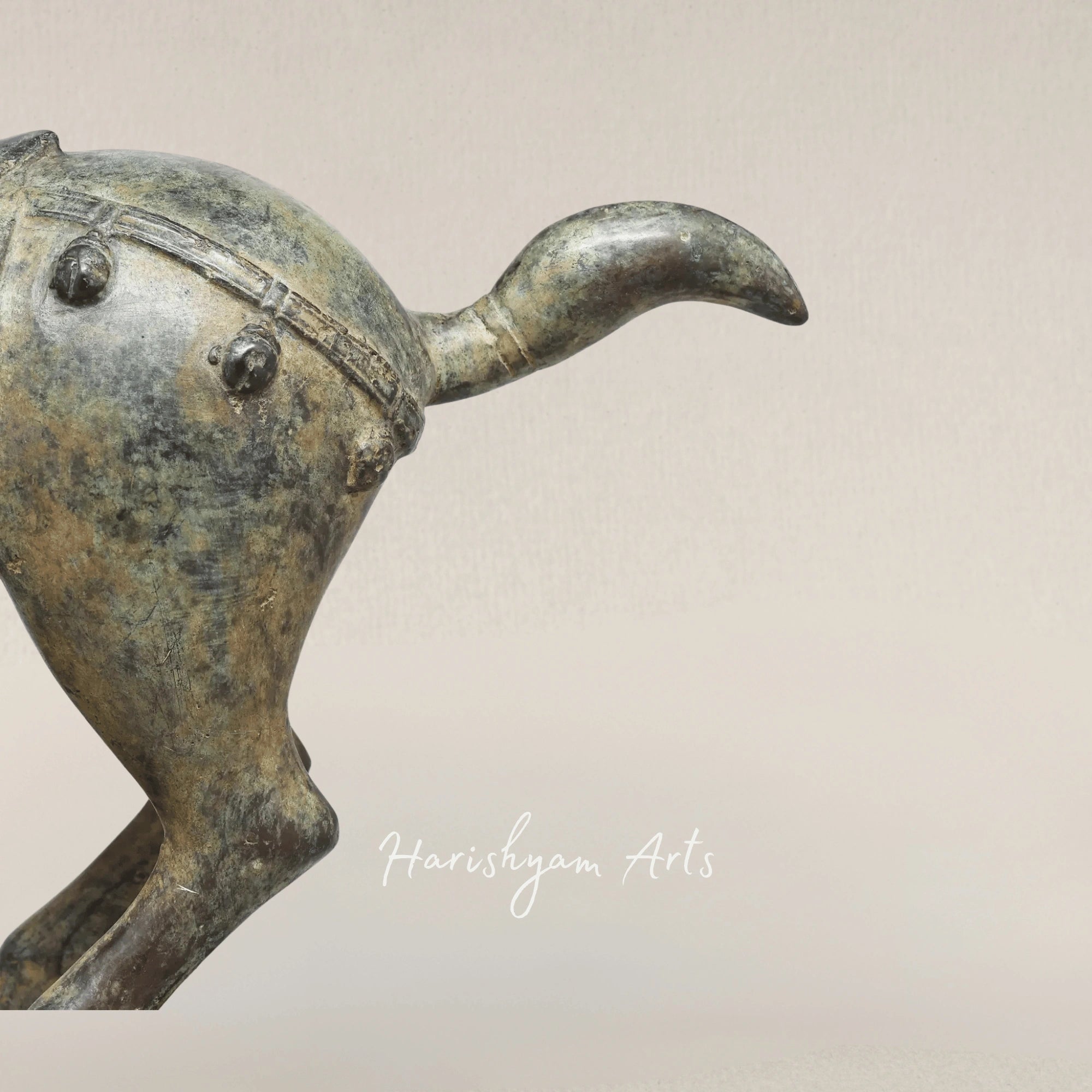 15" Majestic Brass Horse Sculpture for Elegant Home Decor