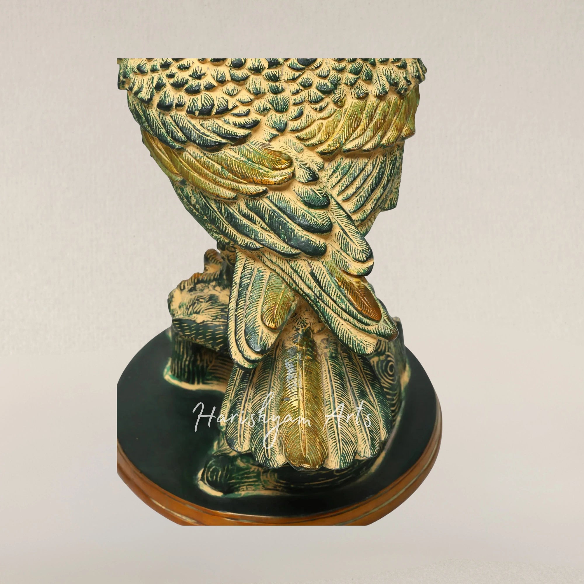 15" Twin Brass Eagles Majestic Tabletop Decorative Sculptures