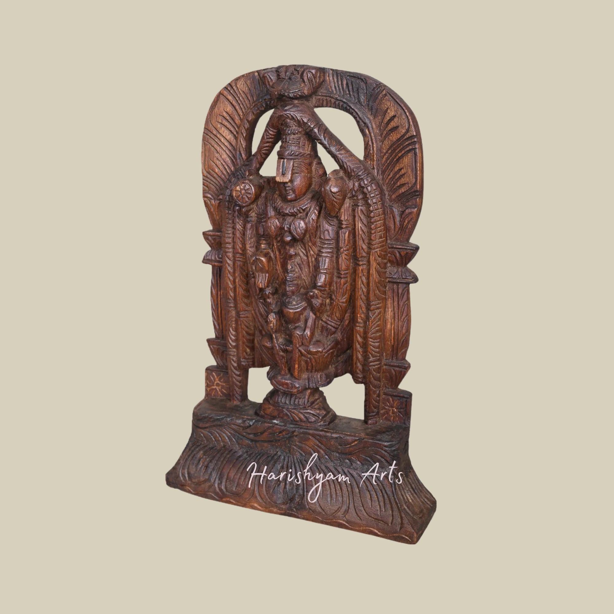 15" Wooden Venkateswara Swamy Statue2