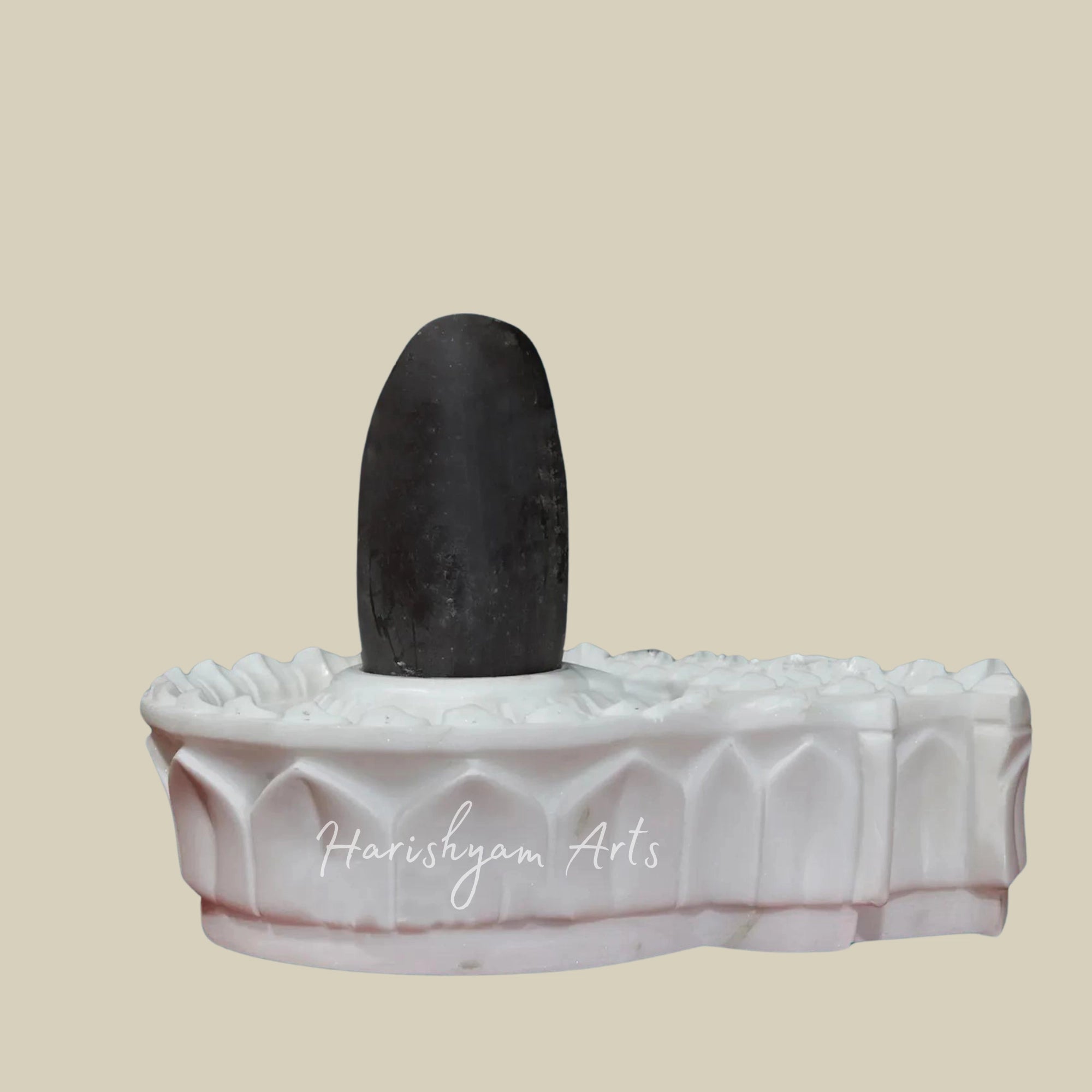 15" Handcarved Marble Shivling for Home & Temple2