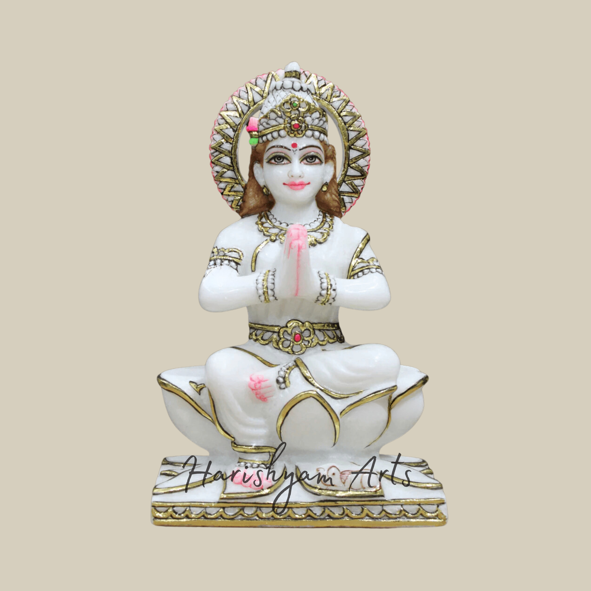 15_inches_Handmade_Marble_Parvati_Mata_Murti_in_Namaskar_Posture6