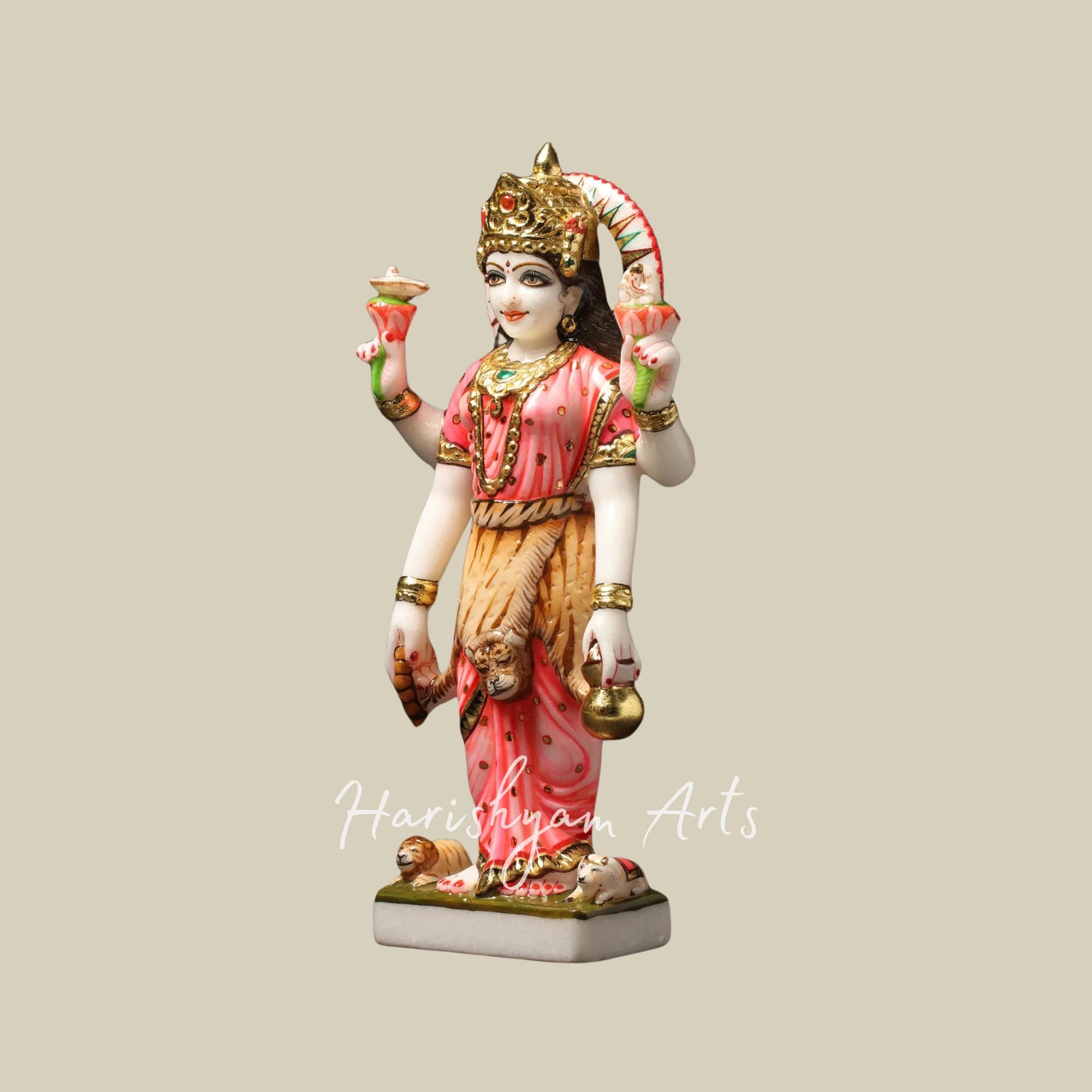 15" Marble Parvati Mata Murti for Home11