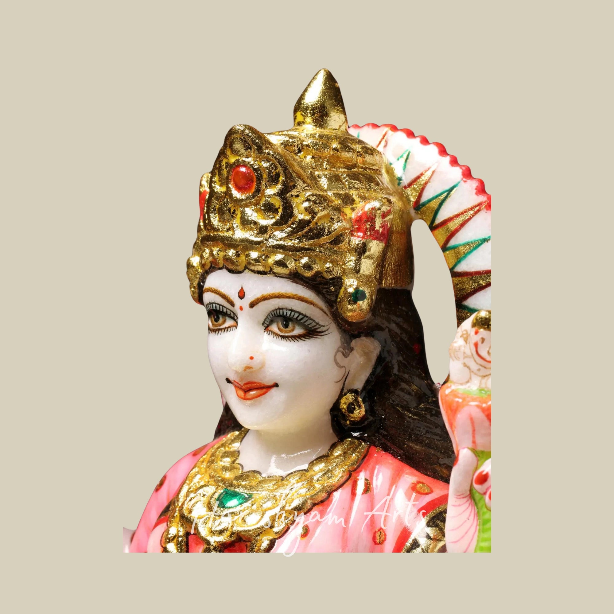 15" Marble Parvati Mata Murti for Home9