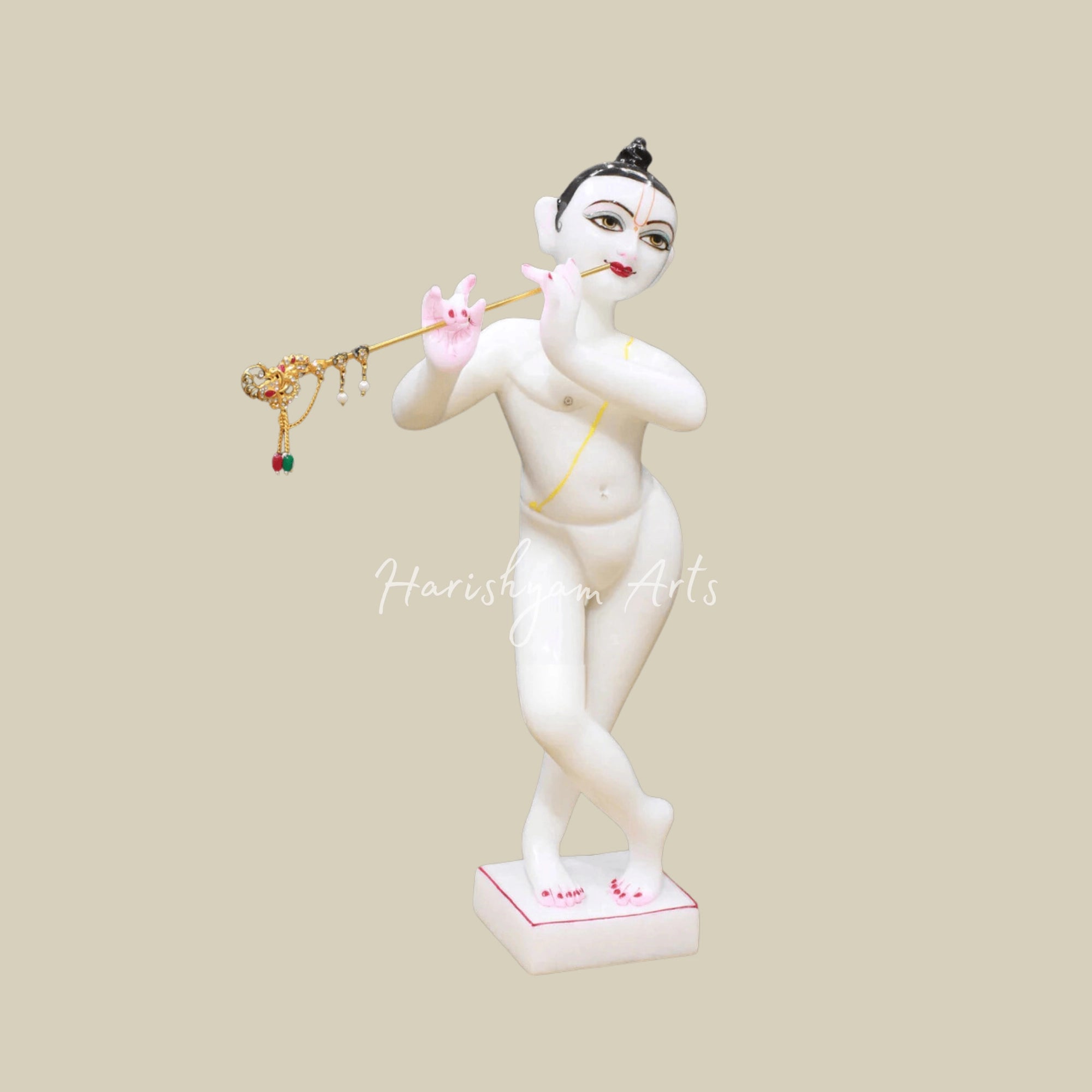 15" Radha Krishna Marble Statue Iskcon Design2