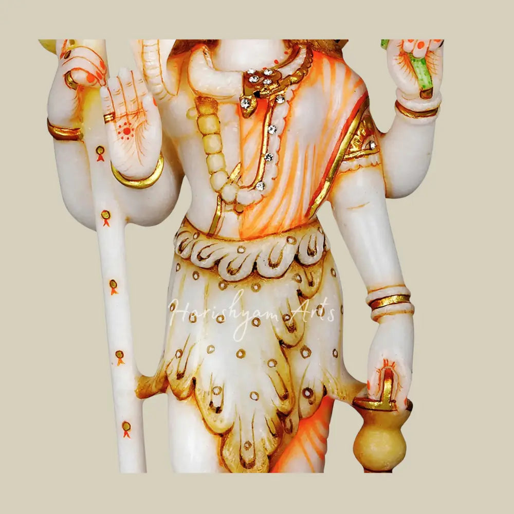 15" Ardhanarishvara (Shiva-Shakti) Marble Statue