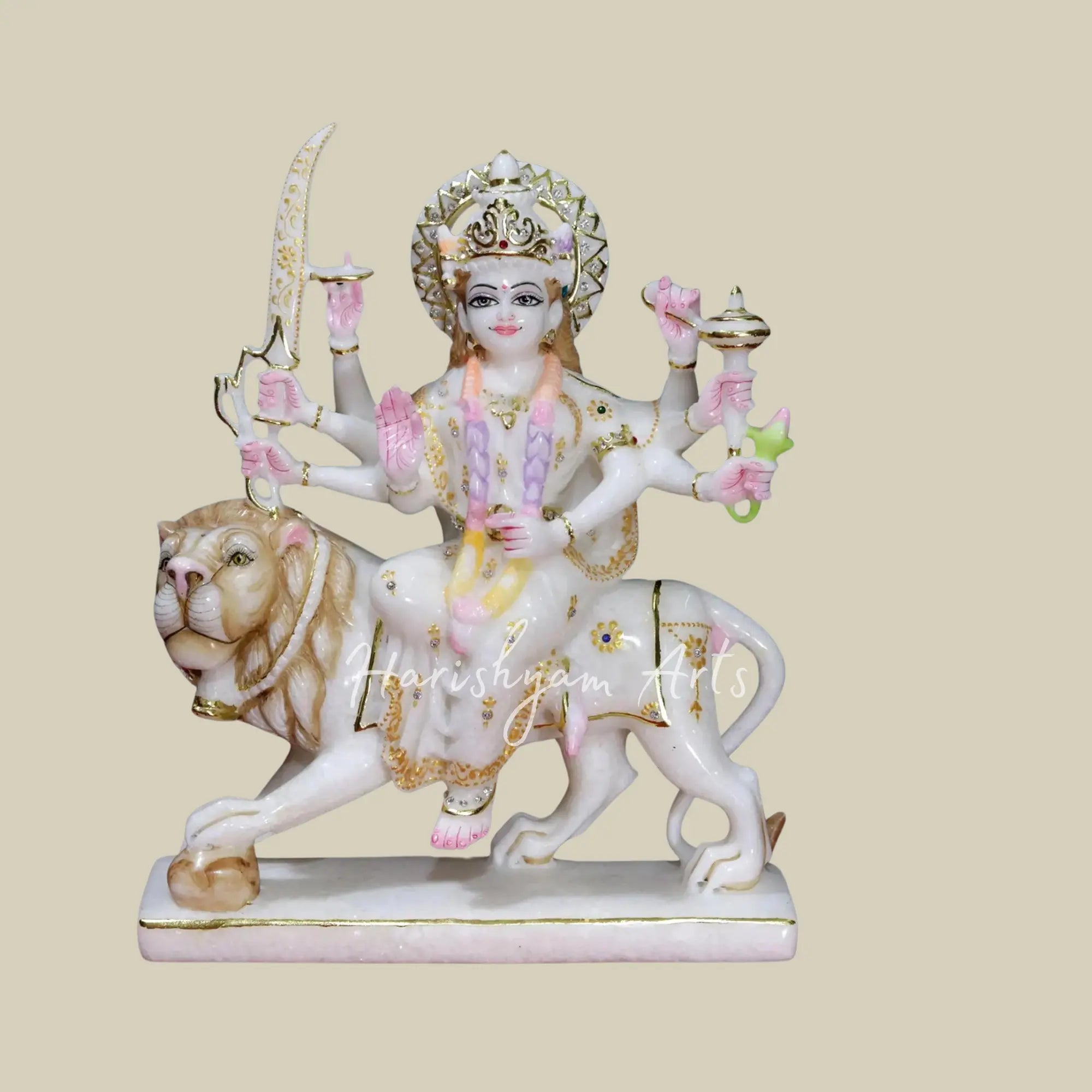 15" Marble Durga Maa Idol Online