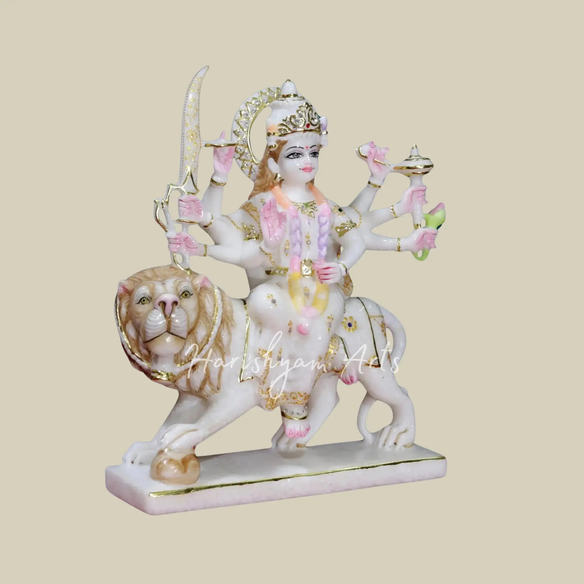 15" Marble Durga Maa Idol Online