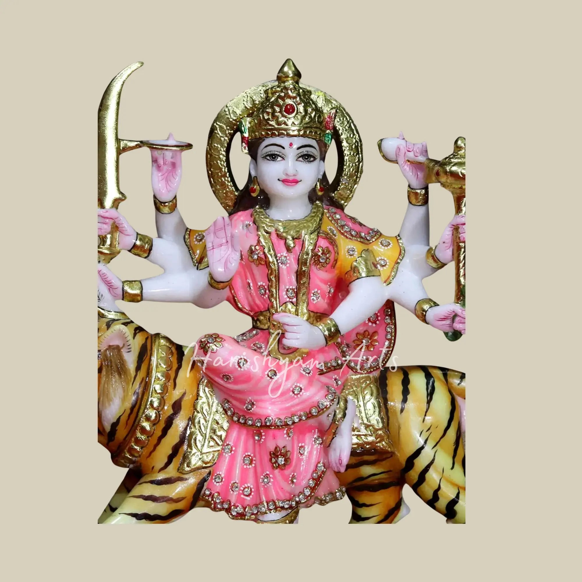 15" Marble Durga ji Murti