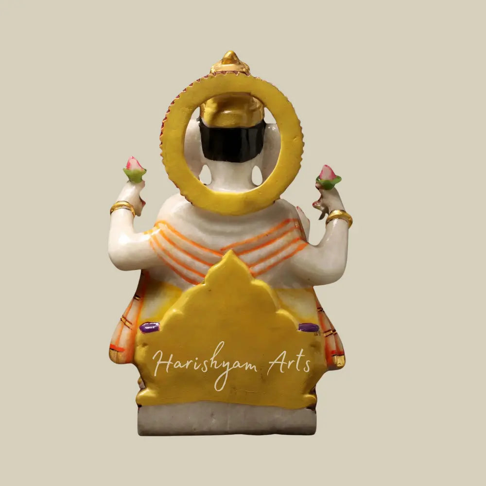 15" Marble Ganesha Murti for Home & Temple