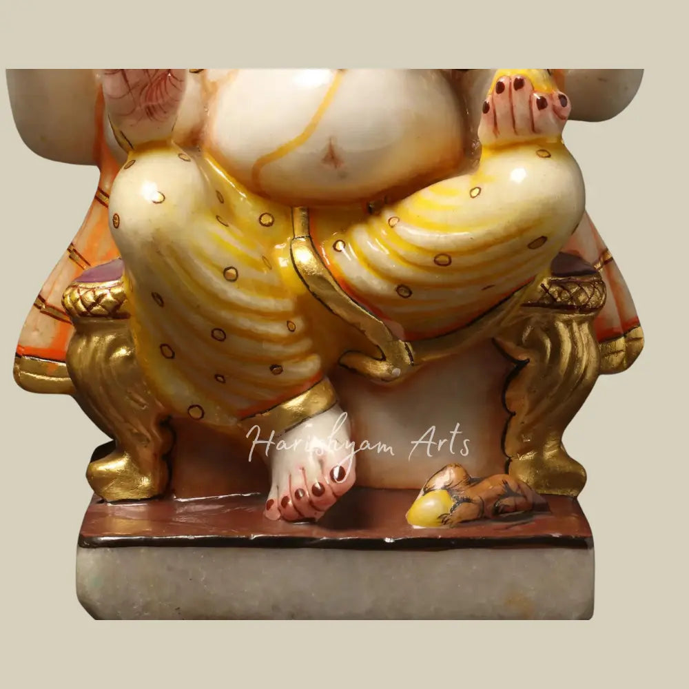 15" Marble Ganesha Murti for Home & Temple