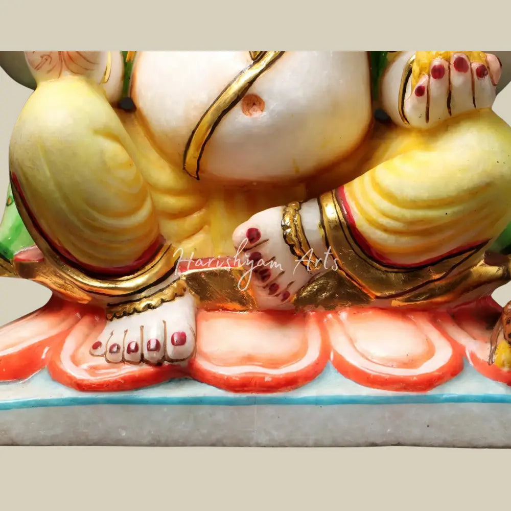 15" Marble Ganpati Statue in Blessing Position