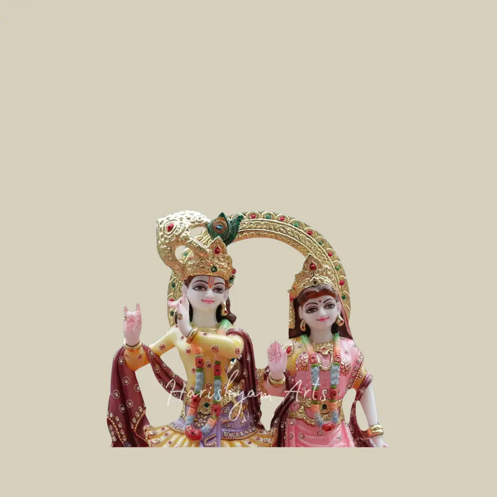 15" Radha Krishna Colourful Statue