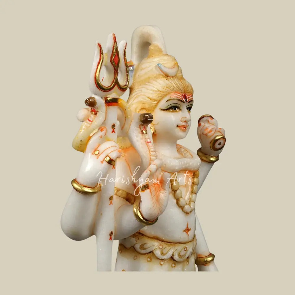 15" Standing Shiva Marble Statue