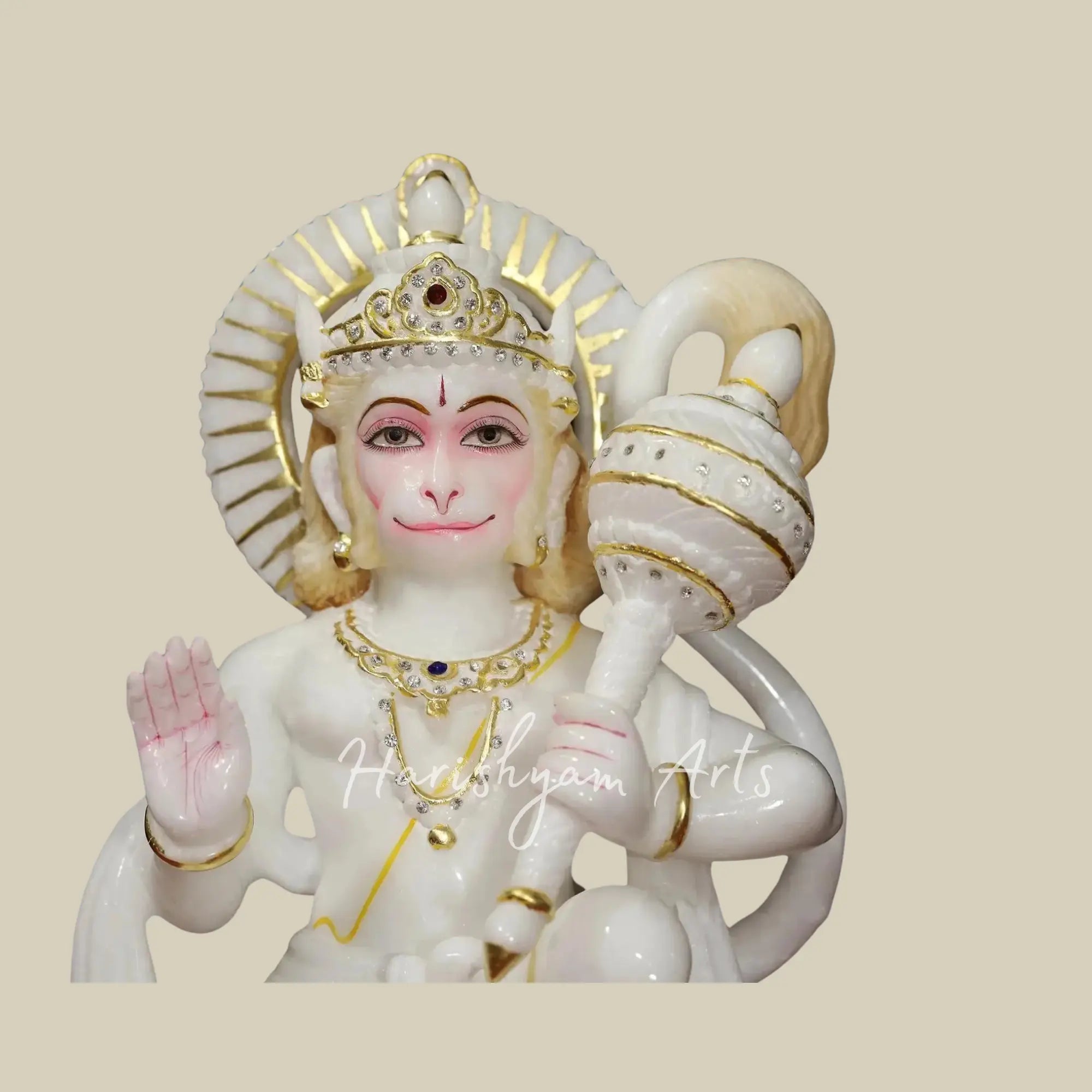 15 inches marble hanuman ji idol2