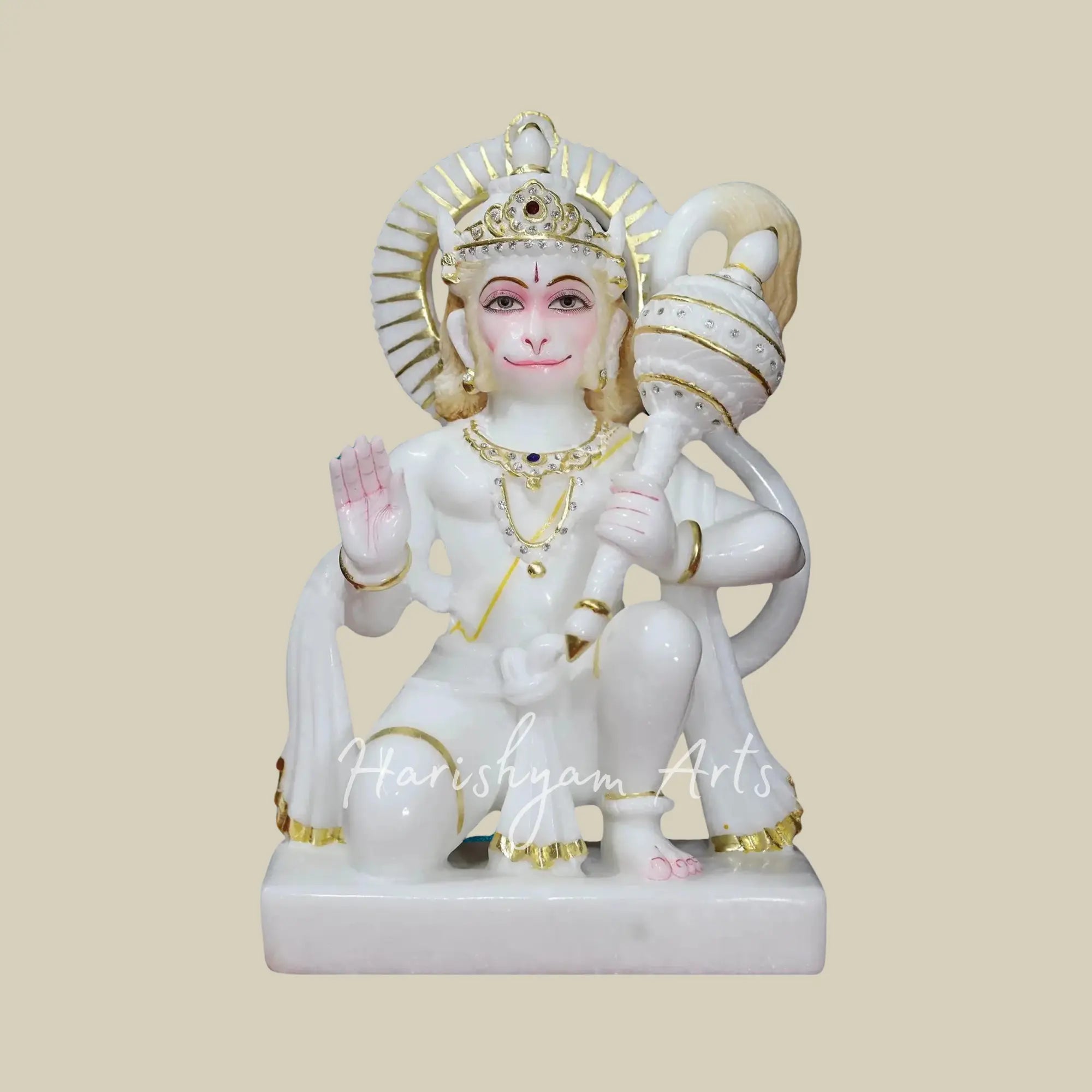 15 inches marble hanuman ji idol3