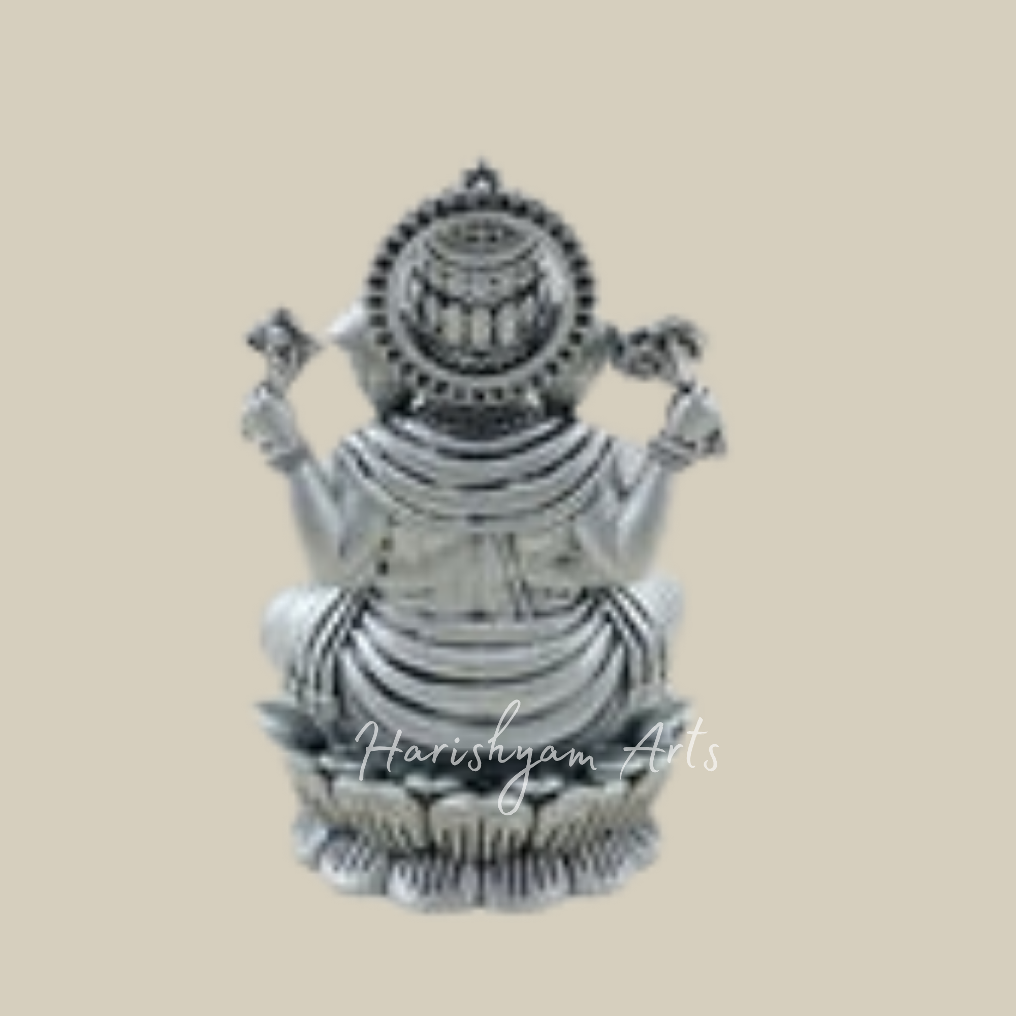 Lord Narasimha Divine Protector 8.5 CM Gold Idol