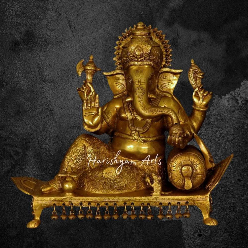 16" Brass Ganesh Statue