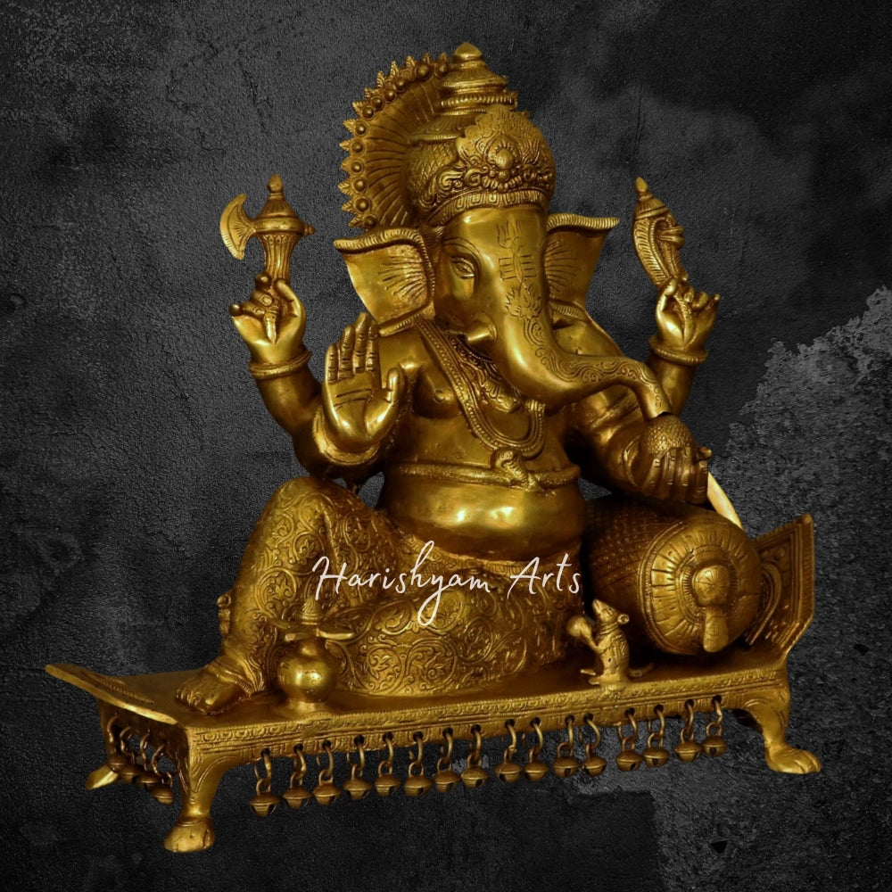 16" Brass Ganesh Statue