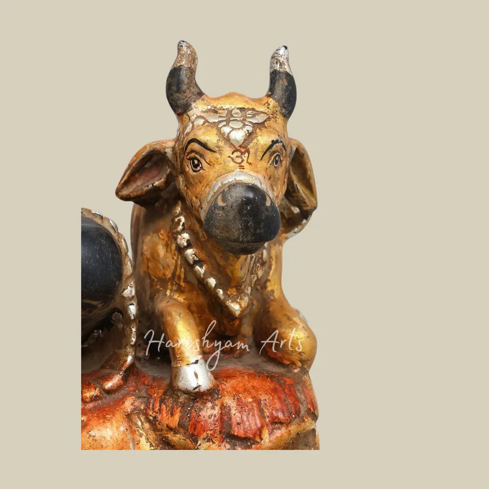 16" Handcrafted Mahadev Marble Murti with Nandi, Crescent Moon and Ornate Lion Throne for Home Temple